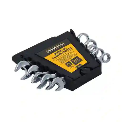 Set de 5 Llaves Mixtas Cromadas Ferrenovo Fn-23084