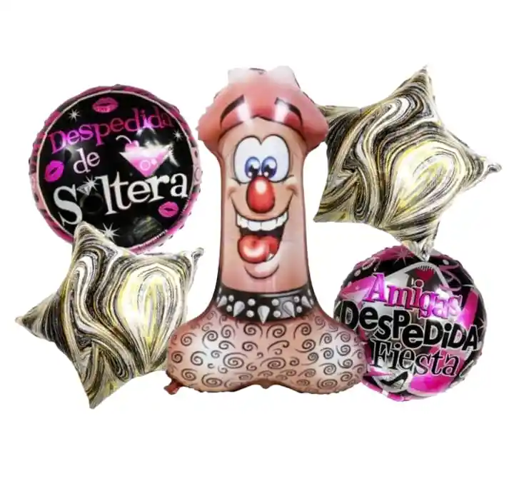 Globos Metalizados X 5 Globo Metalico Despedida Soltera Nepe