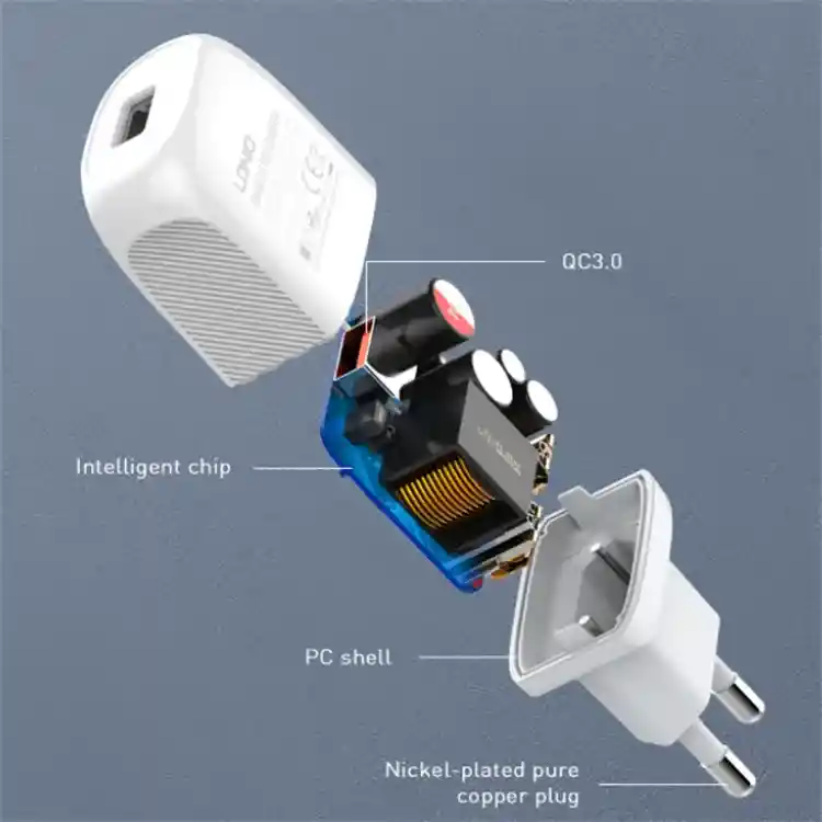 Adaptador / Cargador De Corriente Carga Rapida 18w Ldnio + Cable Tipo C