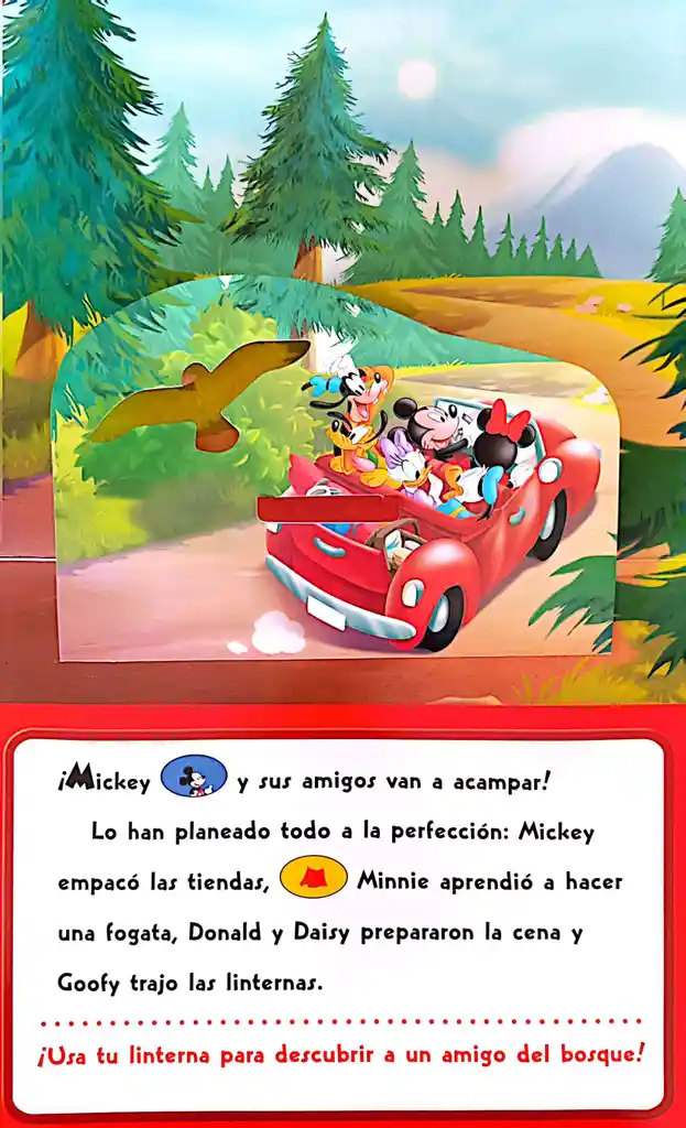 Libro Las Aventuras De Mickey Con Linterna Mágica Para Niños