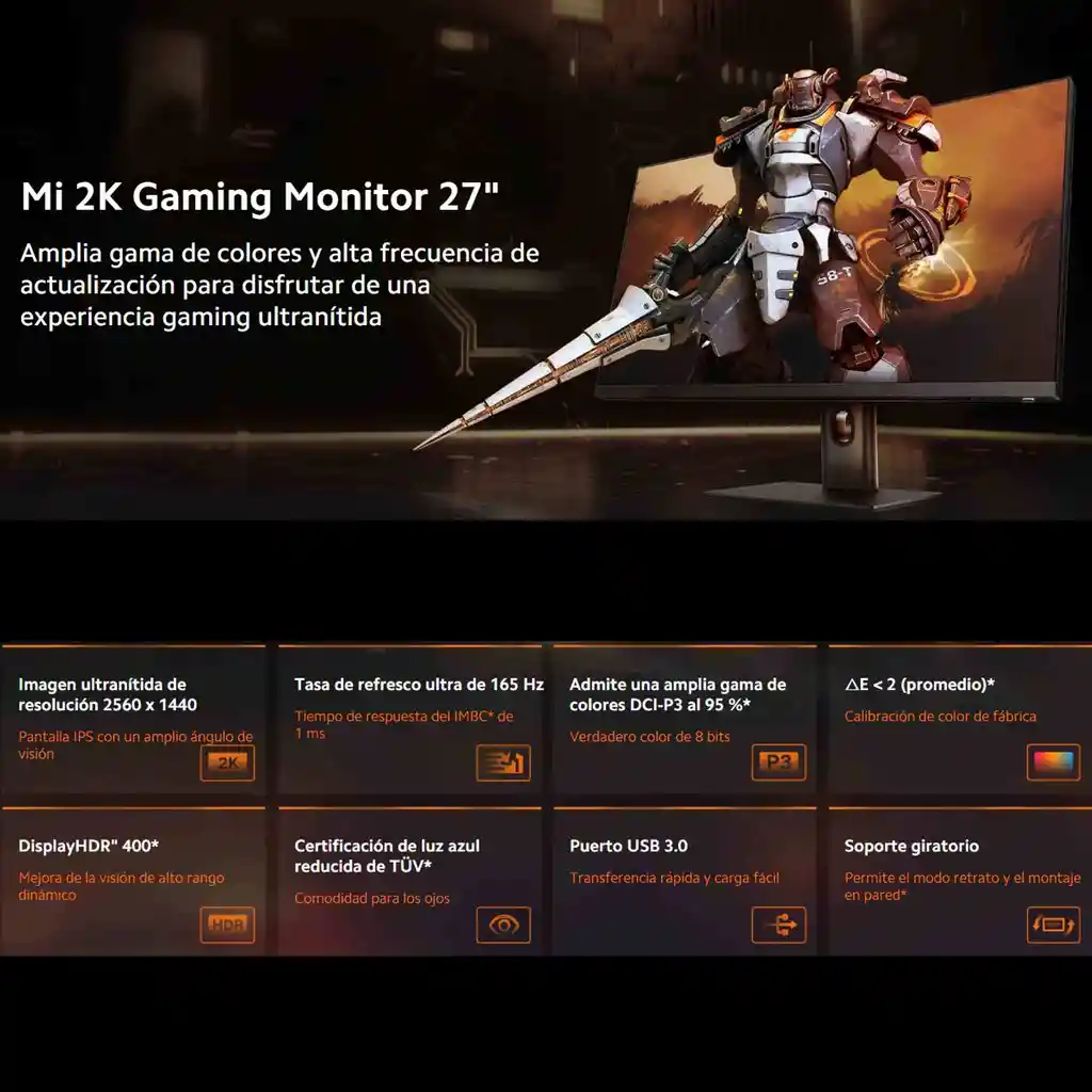 Xiaomi Mi 2k Gaming Monitor 27 Ips 2560x1440 165hz 1ms