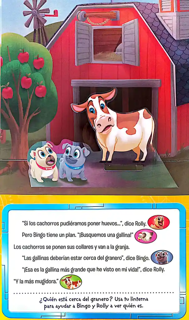 Libro En La Granja Con Puppy Dog Pals Linterna Mágica Niños