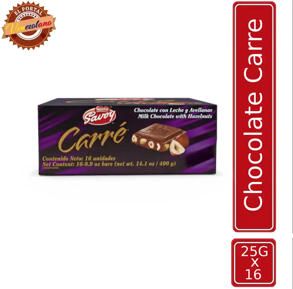 Chocolate Carre Mini Venezolano X 18