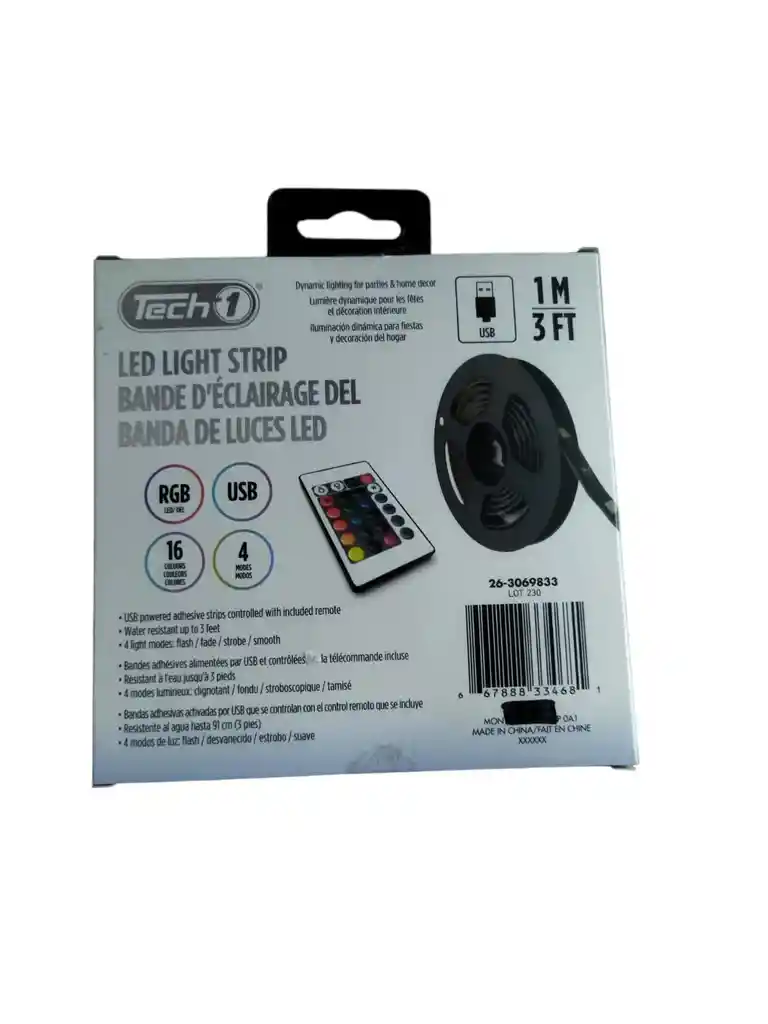 Banda De Luces Cinta Led 1m + Control