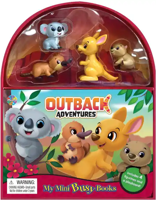 Libro Para Niños Y Juego 2 En 1 Figuras Animales Australia