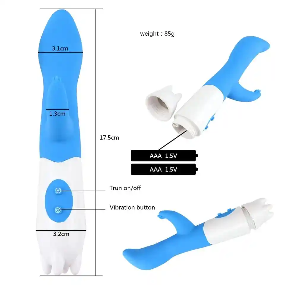 Vibrador Consolador Doble Estimulacion Con Cerdas 10 Velocidades