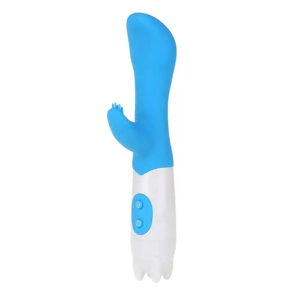 Vibrador Consolador Doble Estimulacion Con Cerdas 10 Velocidades