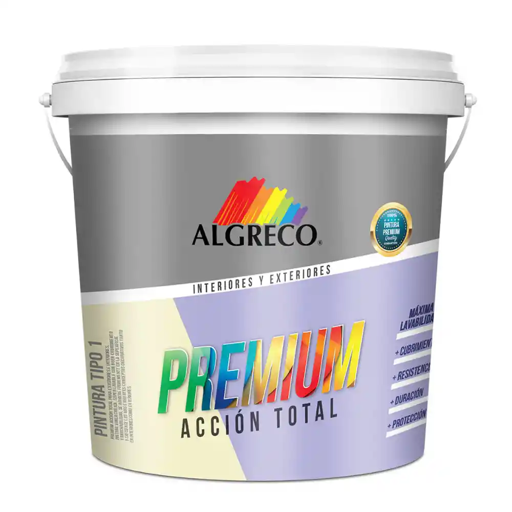 Pintura Algreco Vinilo Premium Tipo 1 Blanco Cuarto