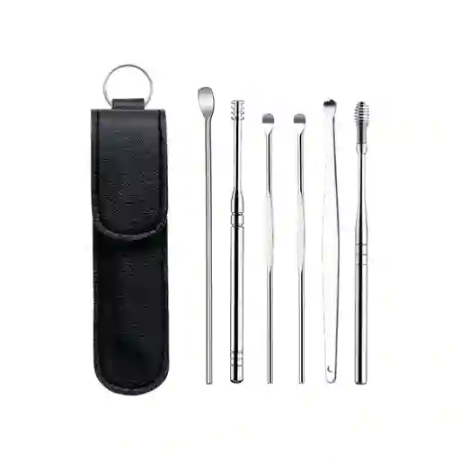 Set X 6 Pieza Para El Cuidado De Los Oídos Limpieza Estuche