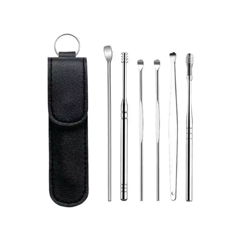 Set X 6 Pieza Para El Cuidado De Los Oídos Limpieza Estuche