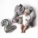 Almohada Abrazadora Elefante Relajante 60 Cm Bebes Niños - Pillow Baby Gris Deluxe