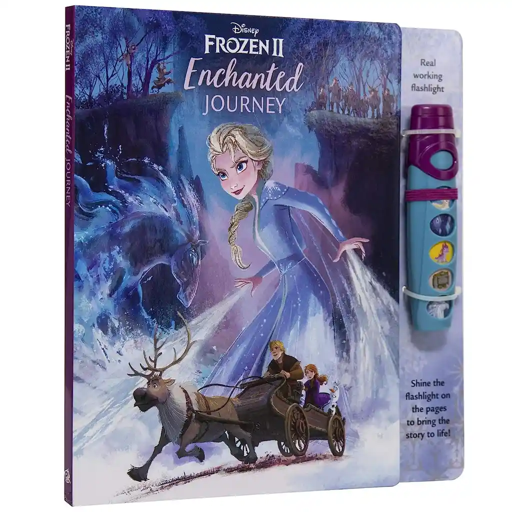 Libro Infantil Un Viaje Mágico Frozen 2 Con Linterna Mágica