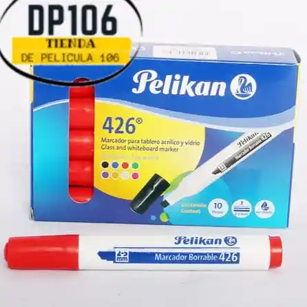 Pelikan Marcador Borrable Rojo X 10 Und