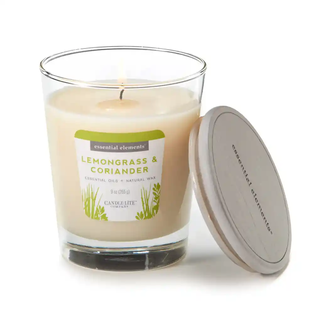 Vela 9 Oz Essential Elements Lemongrass & Coriander Candle Lite (4471350)