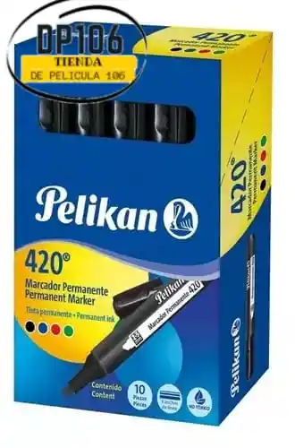 Pelikan Marcador Permanente Negro X 10 Und