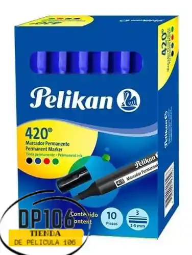 Pelikan Marcador Permanente Azul X 10 Und