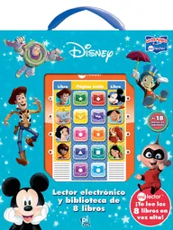 Biblioteca 8 Mini Libros Con Lector Electrónico De Disney