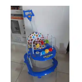 Caminador Para Bebe Con Guia Llantas De Silicona Azul 312a