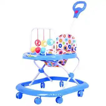 Caminador Para Bebe Con Guia Llantas De Silicona Azul 312a
