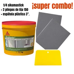 !! Super Combo¡¡ 1/4 Sikamastick + 2 Pliegos Lija #150 + Espatula 3