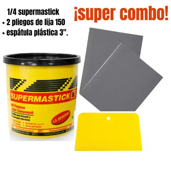 !! Super Combo¡¡ 1/4 Supermastick + 2 Pliegos Lija #150 + Espatula 3