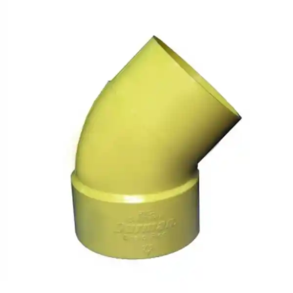 Semi Codo Sanitaria Pvc Campana X Espigo Certificada 1 1/2''