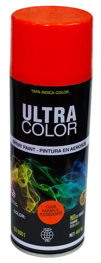 Pintura En Aerosol Color Naranja Fluorescente 400 Ml