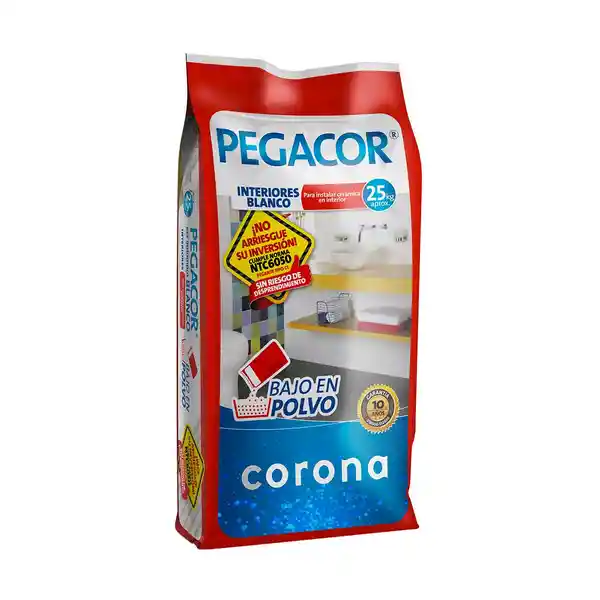 Corona Pegacor Cerámico Blanco (bulto X25kg)