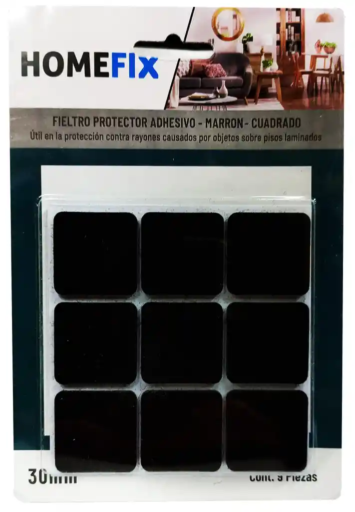 Filtro Protector Adhesivo Antirayones Cuadrado 30 X 30 Mm 9 Unid