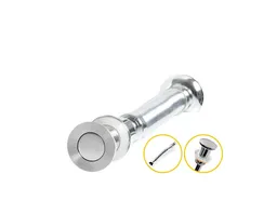 Desague De Lavamanos Metalico Tipo Push Sin Rebose Con Sifon Flexible