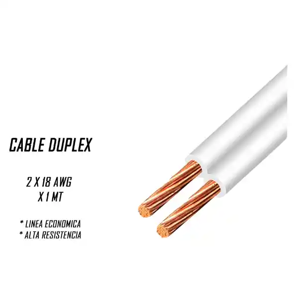 Cable Electrico Duplex 2 X 18 Awg X 1 Mt Economico