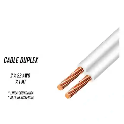 Cable Electrico Duplex 2 X 22 Awg X 1 Mt Economico