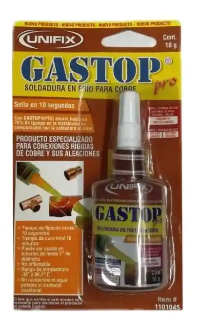 Soldadura Para Cobre En Frio Gastop 10 Gr