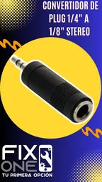 Convertidor De Plug 1/4" A 1/8" Stereo