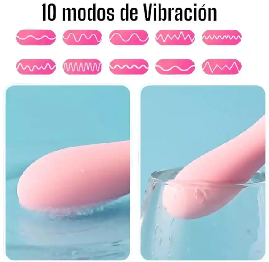 Bala Vibradora Diseño Mini Pene 10 Modos De Vibracion