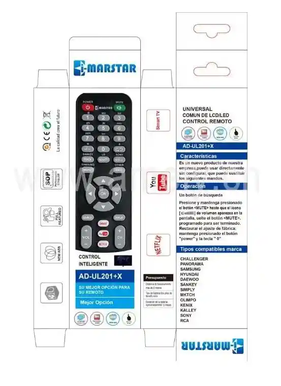 Control Remoto Para Tv Universal Lcd/led, Yd Para Dvd, Blueray