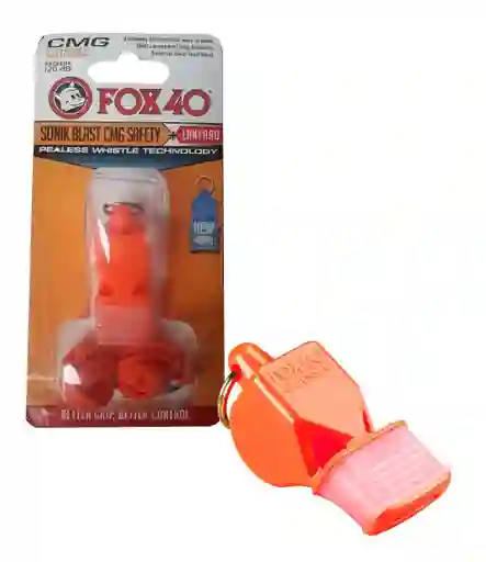 Silbato Pito Fox40 Sonic Profesional Obsequio Cordón 120db - Naranja