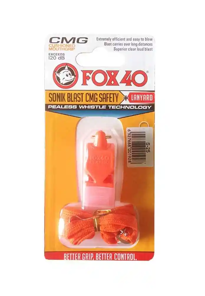 Silbato Pito Fox40 Sonic Profesional Obsequio Cordón 120db - Naranja