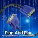 Cable Vga 2 A 1 Macho A 2 Hembras Plug And Play