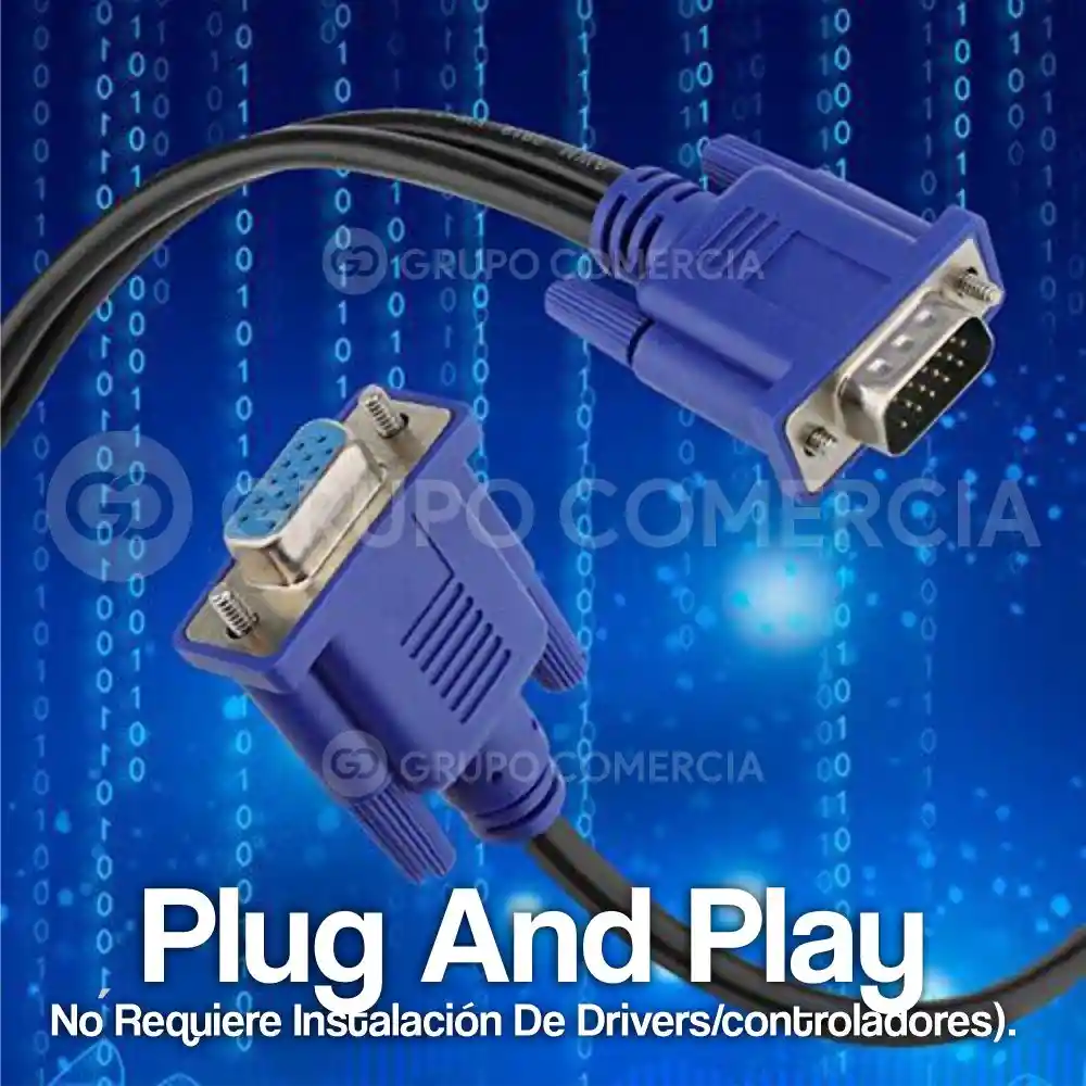 Cable Vga 2 A 1 Macho A 2 Hembras Plug And Play