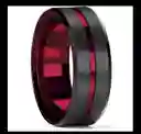 Talla 8 Anillo De Marte Negro Con Rojo Ilusion Of Time