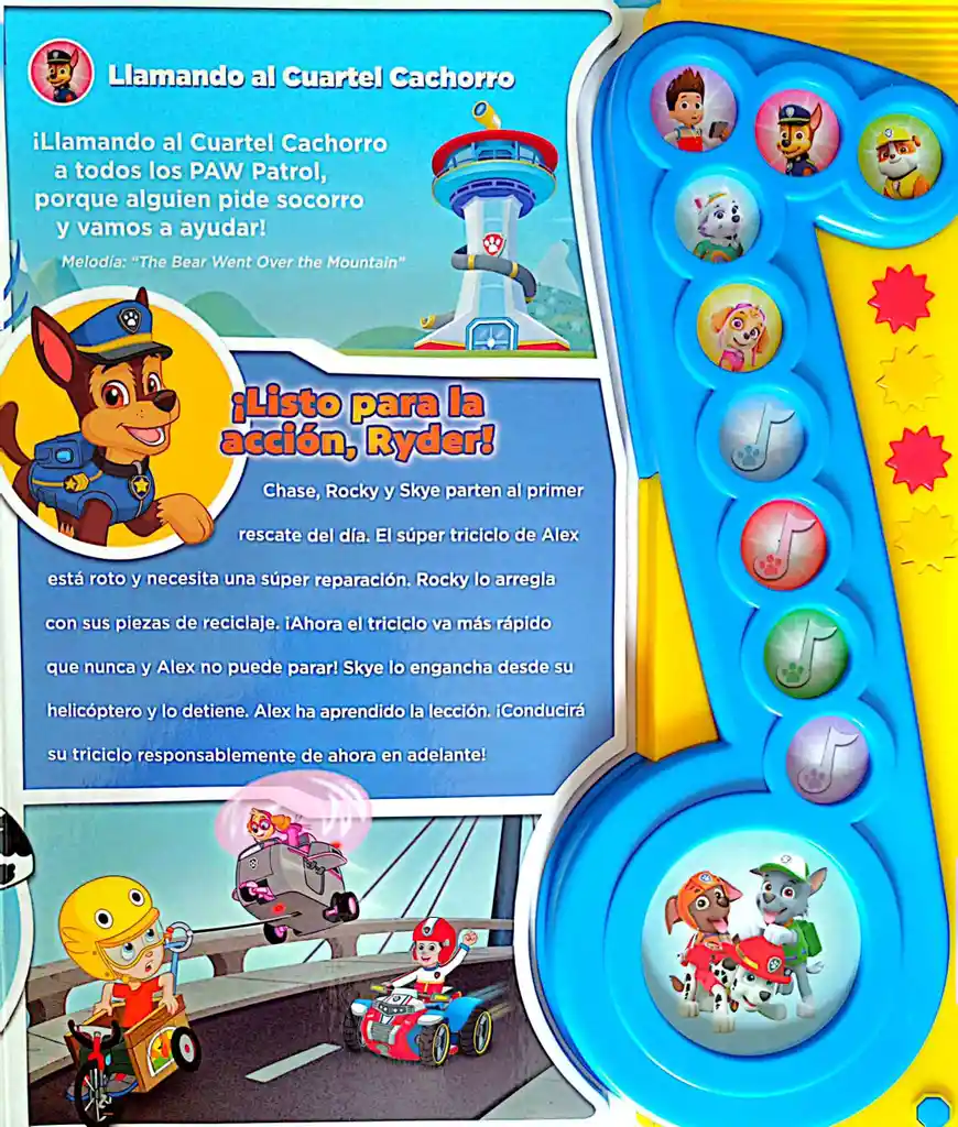 Libro Interactivo Canciones Grandiosas De Paw Patrol Niños