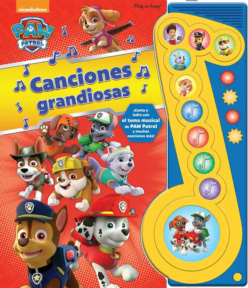 Libro Interactivo Canciones Grandiosas De Paw Patrol Niños