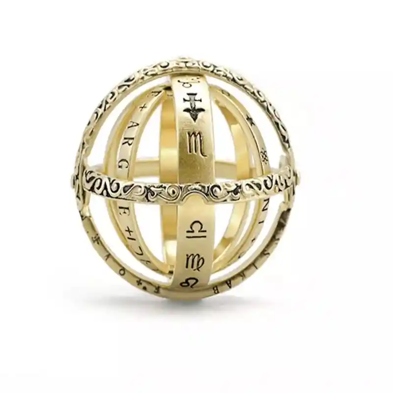 Talla 9 Anillo Cosmo Dorado Ilusion Of Time