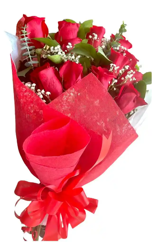 Flores De Rosas Rojas En Bouquet