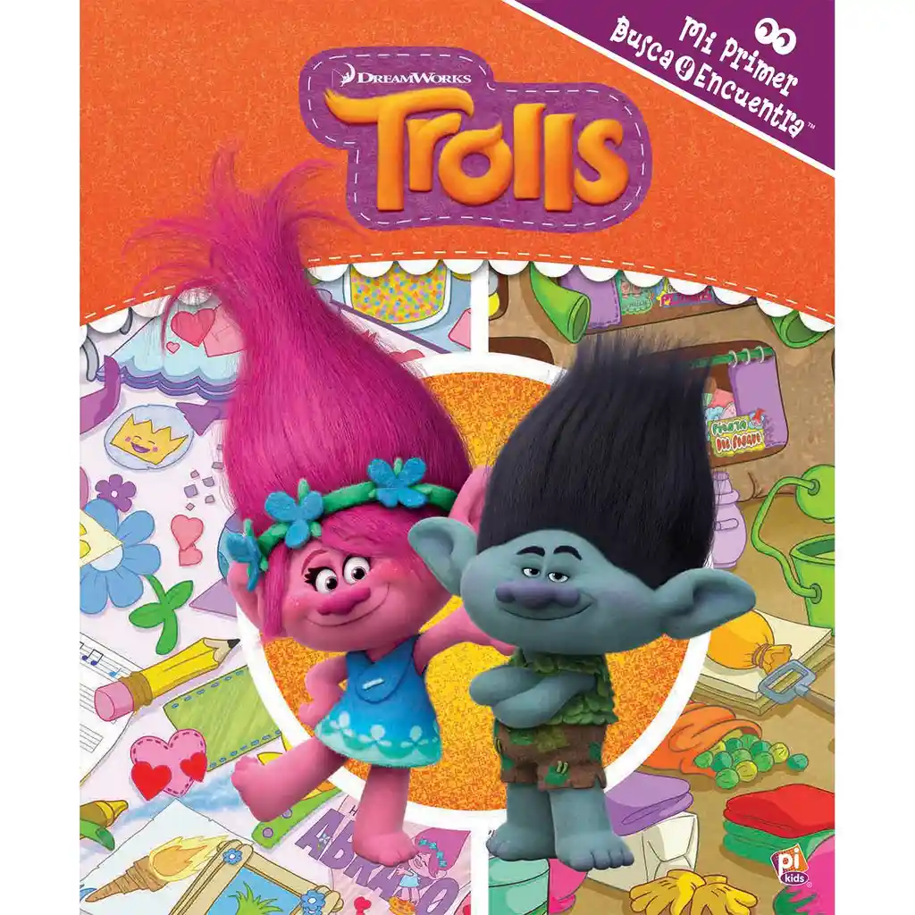 Libro De Actividades Busca Y Encuentra Trolls Para Niños