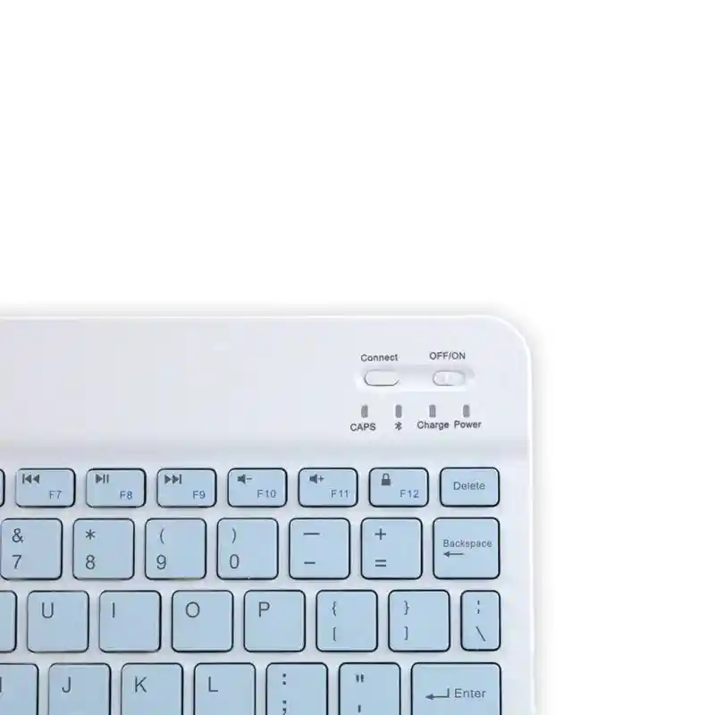 Combo De Teclado Y Mouse Bluetooth Para Tablet Y Celular Azul Claro
