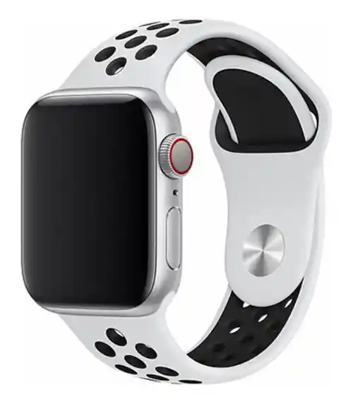 Correa Para Apple Watch 42 / 44 Mm Devia En Blanco / Negro