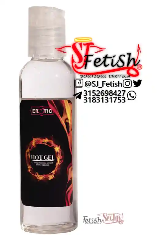 Lubricante Hot Gel 60ml, Caliente A Base De Agua (sabor Dulce)