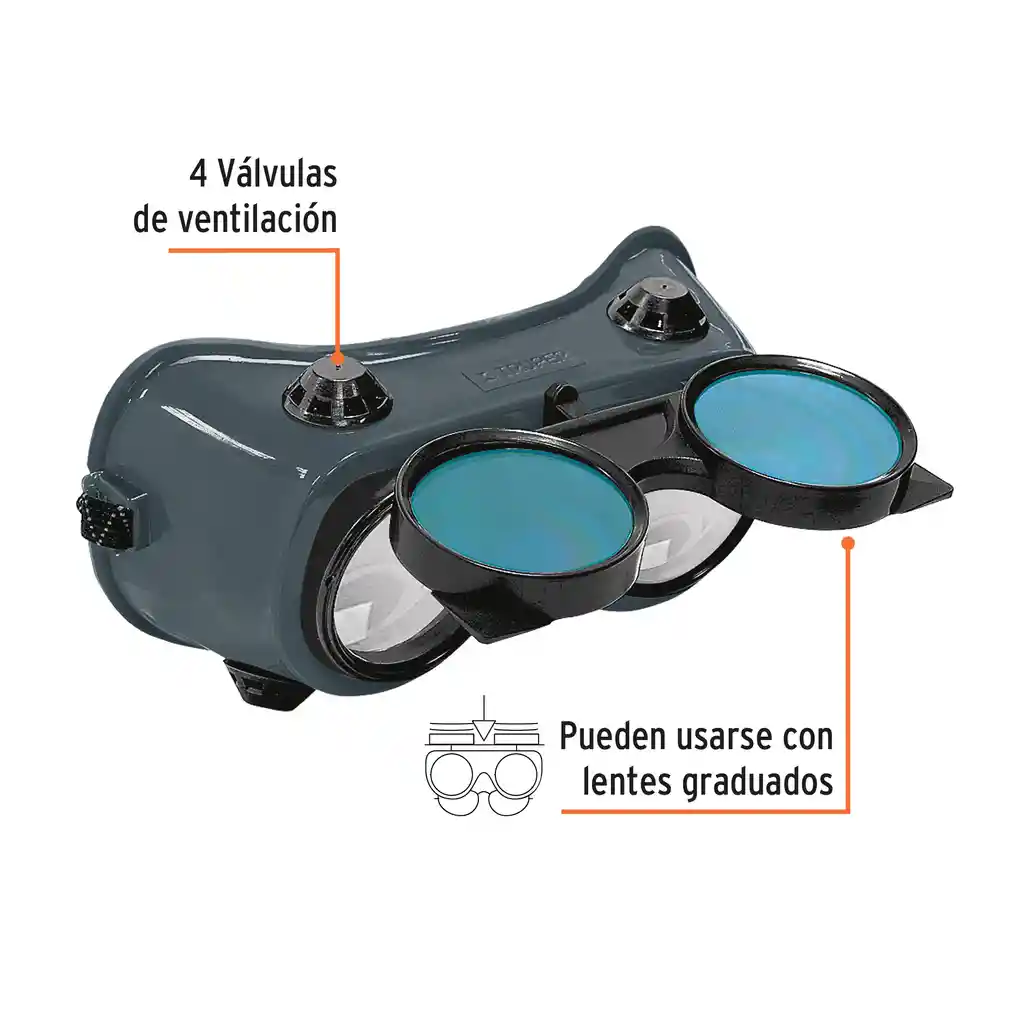 Gafas Para Soldar Con 4 Válvulas De Ventilación, Truper - 14282